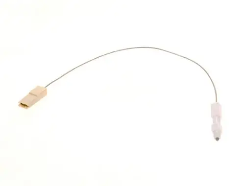 Bosch-Zündbolzen mit Zündkabel, bestehend aus zwei Steckern und einem Kabel, das die beiden verbindet.
